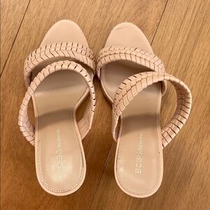 BCBGeneration Women's Pink Braided Heels